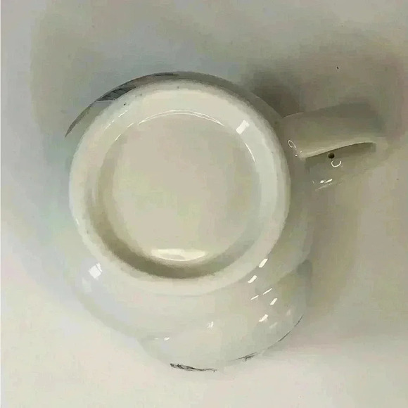 Blue Floral Butterfly Hot Tea Coffee on Ceramic White Cup Tea Leaf Bag Holder - Picture 5 of 10